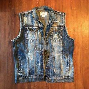KILL CITY Distressed Denim Vest